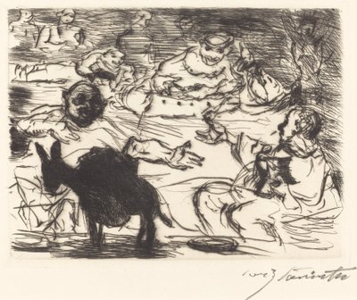Das Gastmahl des Trimalchio: pl. V (Trimalchio Ziyafeti: pl. V) by Lovis Corinth