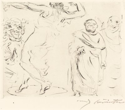 Das Gastmahl des Trimalchio: pl. XI (Trimalchio Ziyafeti: pl. 11) by Lovis Corinth