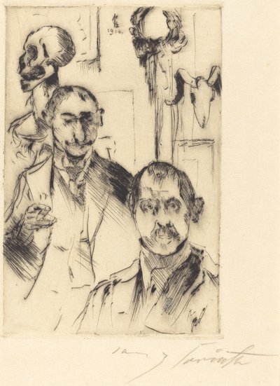 İskeletli Çifte Portre, 1916. by Lovis Corinth