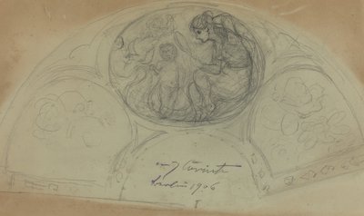 Fan Tasarımı [verso] by Lovis Corinth