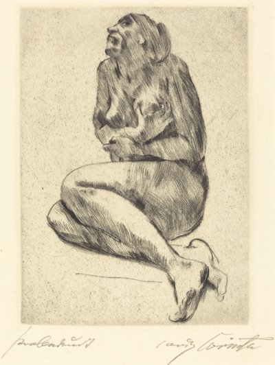 Çömelmiş Kadın Çıplak Çömelmiş Kadın Çıplak, 1914. by Lovis Corinth