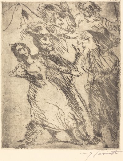 Bir Kadınla Cavaliers Bir Kadınla Cavaliers, c. 1923 by Lovis Corinth