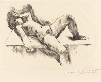 Yatan Kadın Çıplak III, 1913. by Lovis Corinth