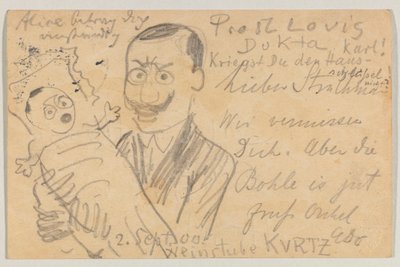 Lovis Corinth'ten Carl Strathmann'a: kartpostal by Lovis Corinth