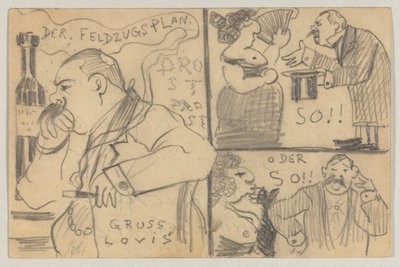 Lovis Corinth'ten Carl Strathmann'a: posta damgası 12 Aralık 1898 olan kartpostal by Lovis Corinth
