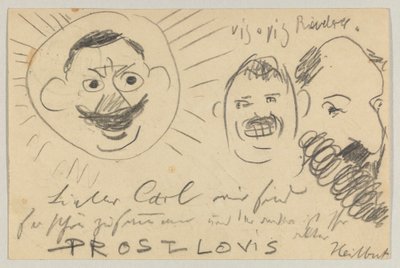 Lovis Corinth'ten Carl Strathmann'a: posta damgası 12 Aralık 1902 olan kartpostal by Lovis Corinth