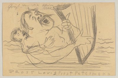 Lovis Corinth'den Carl Strathmann'a: 18 Temmuz 1903 tarihli posta kartı by Lovis Corinth