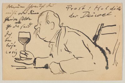Lovis Corinth'den Carl Strathmann'a: 2 Eylül 1902'de damgalanmış kartpostal by Lovis Corinth
