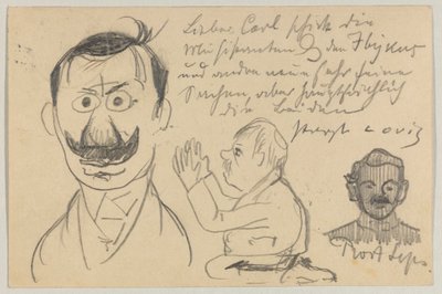 Lovis Corinth'ten Carl Strathmann'a: 30 Ocak 1903 tarihli posta kartı by Lovis Corinth
