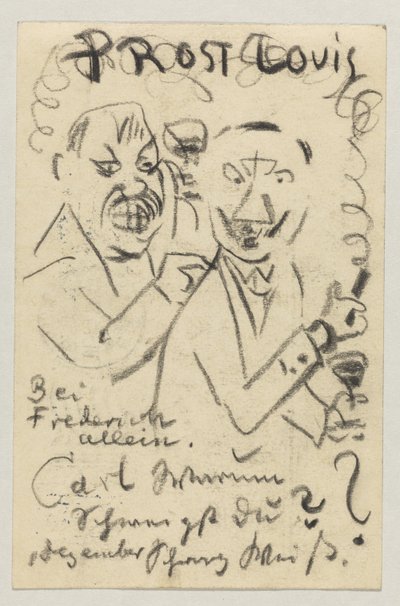 Lovis Corinth'ten Carl Strathmann'a: 30 Ekim 1907 tarihli posta kartı by Lovis Corinth