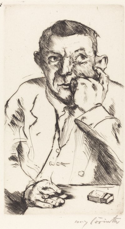 Sigara İçen Bir Adamın Portresi by Lovis Corinth