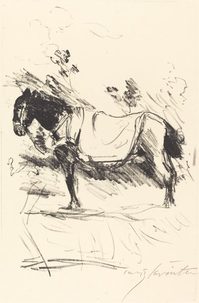 Reitpferd (At Binme) by Lovis Corinth