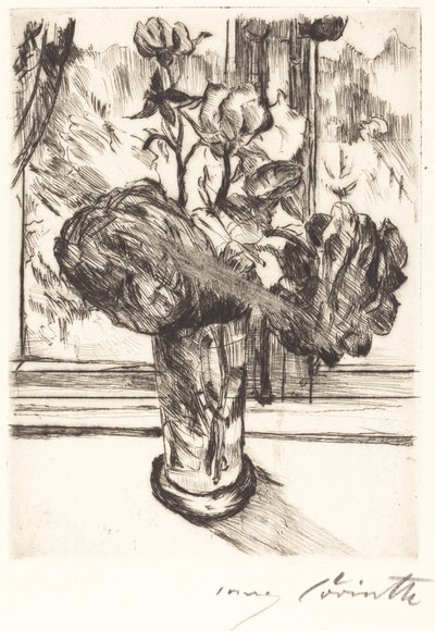 Bir Bardak Sudaki Güller, 1916. by Lovis Corinth