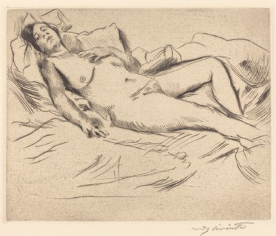 uyuyan kadın by Lovis Corinth