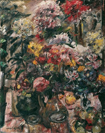 Kasımpatı ve Amaryllis ile Natürmort, 1922. by Lovis Corinth
