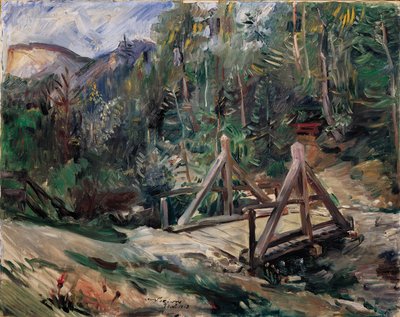Bir köprü ile Tirol manzara by Lovis Corinth