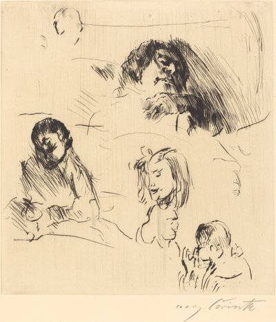 Çeşitli portre çizimleri by Lovis Corinth