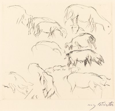 Çeşitli Hayvan Çalışmaları by Lovis Corinth
