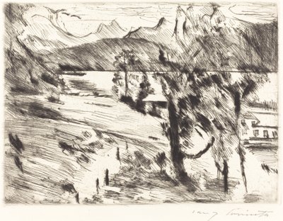 Walchensee arazisi (Walchensee Manzarası) by Lovis Corinth