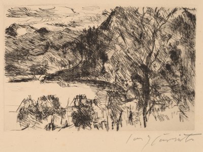 Walchensee mit Jochberg (Walchensee ve Jochberg) by Lovis Corinth