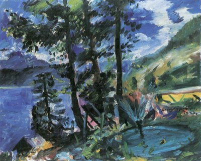 çeşme ile Walchensee by Lovis Corinth