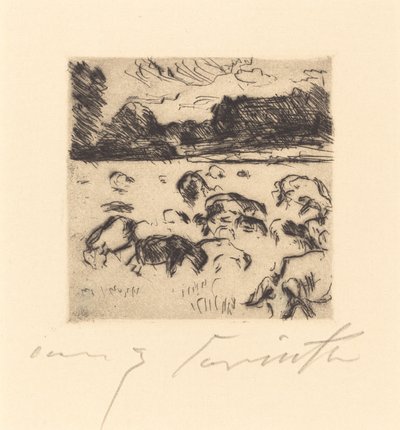 Weidende Schafe Otlayan Koyun, 1916. by Lovis Corinth