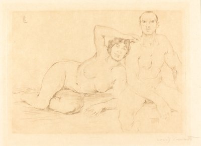 İki Kişi İki Çıplak, 1908. by Lovis Corinth