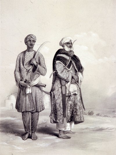 Zamindar ve Puthan, 1844 by Lowes Dickinson