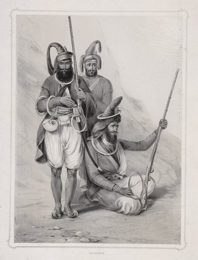 'Akalees', Hintli savaşçılar, 1844 by Lowes Dickinson