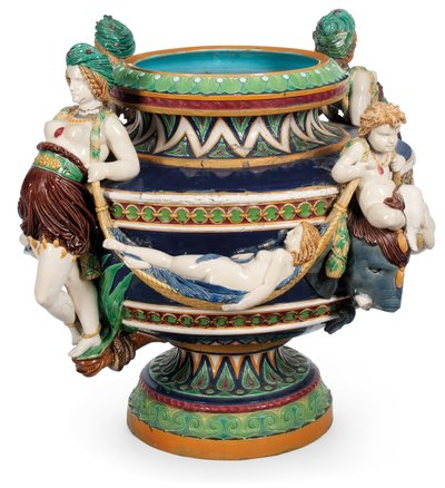 Büyük Minton mayolikası jardiniere, 1870 dolayları (seramik) by Ltd Mintons