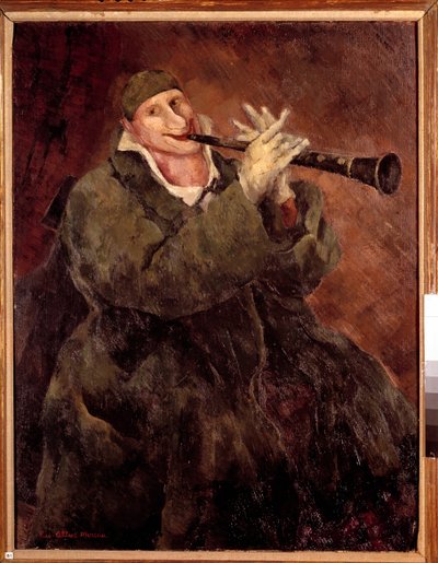 Trompet çalan Grock Palyaço Gock (1880-1959) klarnet çalıyor. Luc Albert Moreau