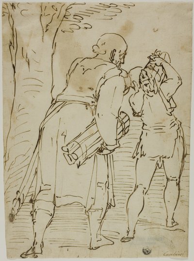 İbrahim ve İshak by Luca Cambiaso