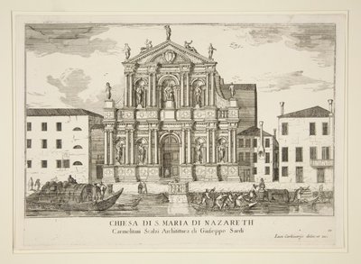 Santa Maria di Nazareth Kilisesi by Luca Carlevarijs