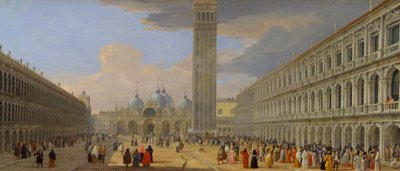 Piazza San Marco, Venedik, yaklaşık 1709 by Luca Carlevaris