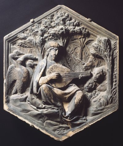 Müzik (Orpheus), Luca della Robbia (yaklaşık 1400-1482) by Luca Della Robbia