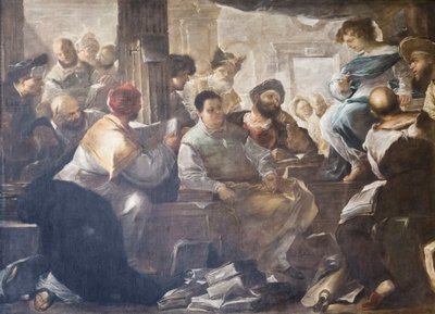 doktorlar arasında İsa by Luca Giordano
