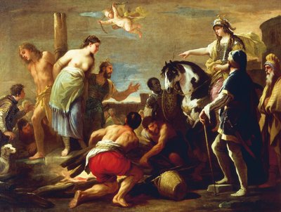 Olindo ve Sophronia, Luca Giordano, tuval üzerine yağlı boya by Luca Giordano