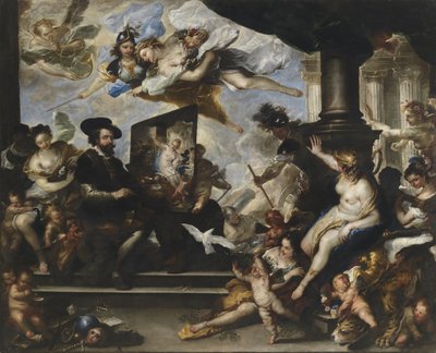 Rubens Barış Alegorisini resmediyor by Luca Giordano