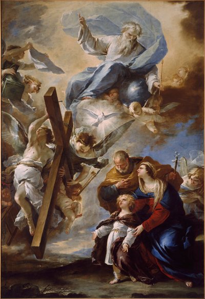 Tutkunun Sembolleriyle Kutsal Aile, c. 1660. by Luca Giordano