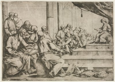 Tapınakta Öğreten Genç Mesih by Luca Giordano