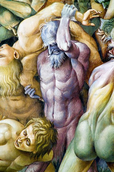 Cehennemde lanetlenmiş, Son Yargı fresk döngüsünden by Luca Signorelli