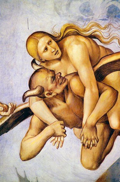 Cehennemde lanetlenmiş, Son Yargı fresk döngüsünden by Luca Signorelli
