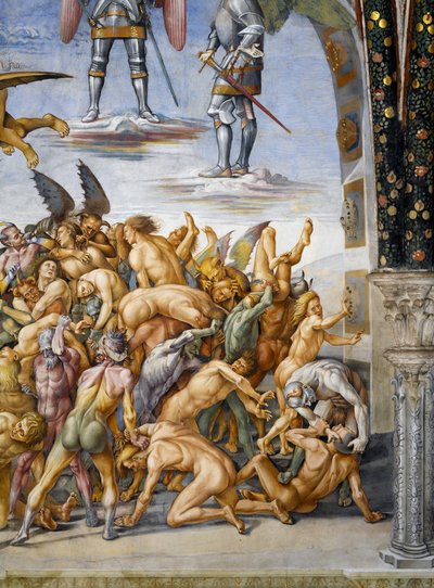 Cehennemde lanetlenmiş, Son Yargı fresk döngüsünden by Luca Signorelli