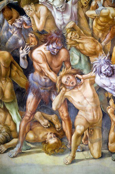 Cehennemde lanetlenmiş, Son Yargı fresk döngüsünden by Luca Signorelli