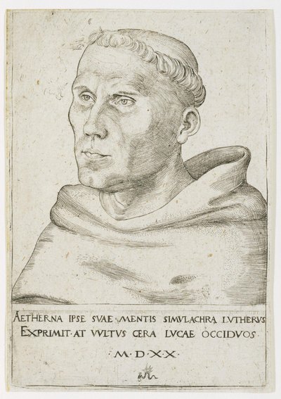 Martin Luther, Üç Çeyrek Görünümde Büstü by Lucas Cranach the Elder