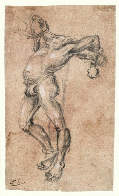 Hırsız çarmıhta, yüzü sola dönük by Lucas Cranach the Elder