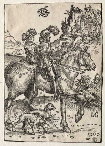 Bir Beyefendi ve Kovalamaya Giden Bir Hanımefendi by Lucas Cranach