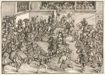 Sampson ve Aslan Goblenli İkinci Turnuva by Lucas Cranach
