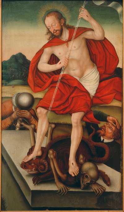 ölüm ve şeytan üzerinde galip olarak Mesih by Lucas Cranach der Jüngere