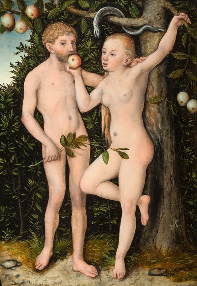 Adem ve Havva by Lucas Cranach the Elder
